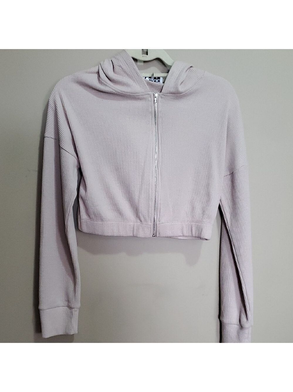 Tic Toc Light Pink Cropped Hoodie Size Small